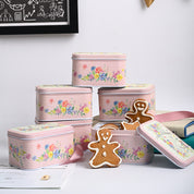 Eiffel Tower Print Tin Storage Box Container  - Set Of 6