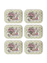 Floral Tin Storage Box Container - Set Of 6, Green - MARKET99