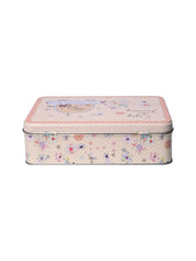 Floral Tin Storage Box Container - Set Of 6, Multicolor - MARKET99