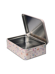 Floral Tin Storage Box Container - Set Of 6, Multicolor - MARKET99