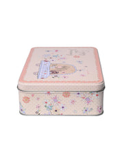 Floral Tin Storage Box Container - Set Of 6, Multicolor - MARKET99