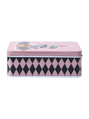 Animal Print Tin Storage Box - Set Of 3, Pink - MARKET99