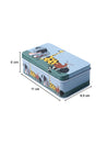 Mini Animal Print Tin Storage Box - Set Of 3, Blue - MARKET99