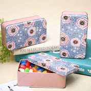 Animal Print Tin Storage Box - Set Of 3, Blue