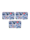 Mini Floral Tin Storage Box - Set Of 3, Blue - MARKET99