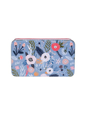 Mini Floral Tin Storage Box - Set Of 3, Blue - MARKET99