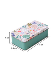 Floral Tin Storage Box - Set Of 3, Multicolor - MARKET99