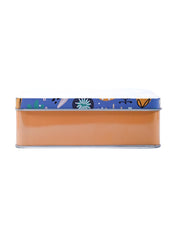 Mini Floral Tin Storage Box Of 3, Blue - MARKET99