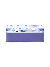 Floral Tin Storage Box - Set Of 3, Grey - MARKET99