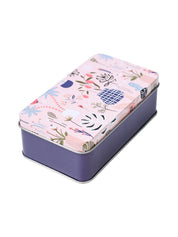 Floral Tin Storage Box - Set Of 3, Multi Color - MARKET99