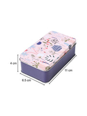 Floral Tin Storage Box - Set Of 3, Multi Color - MARKET99