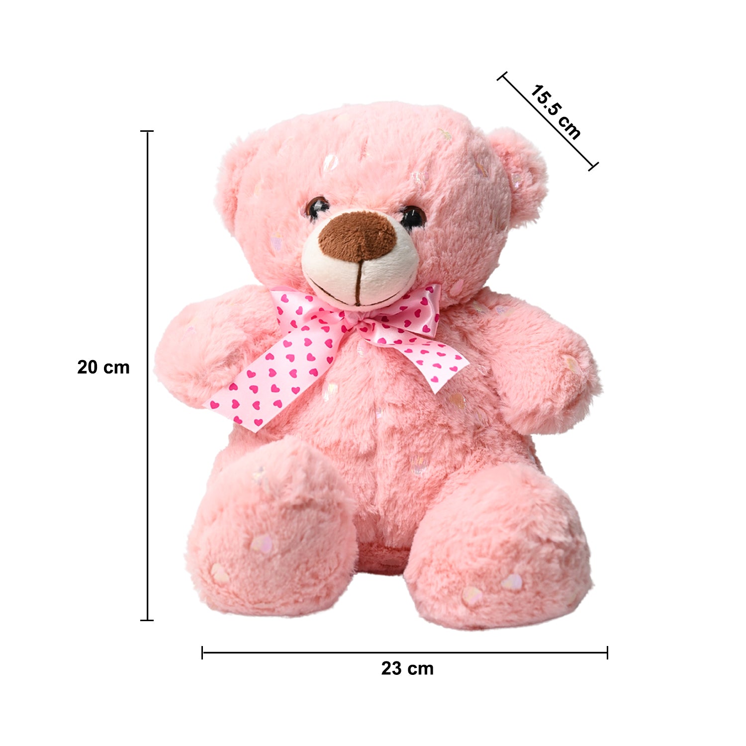 Valentine Pink Color Soft Teddy Bear - 23CM