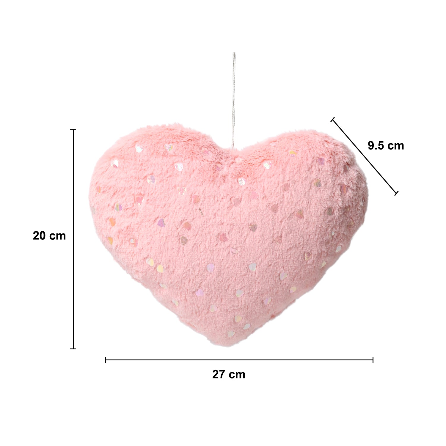 Valentine Pink Heart Soft Toy - 20CM