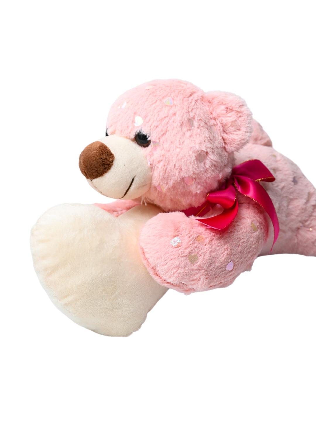 Valentine Pink Teddy Bear With Heart - 21.5CM - MARKET99