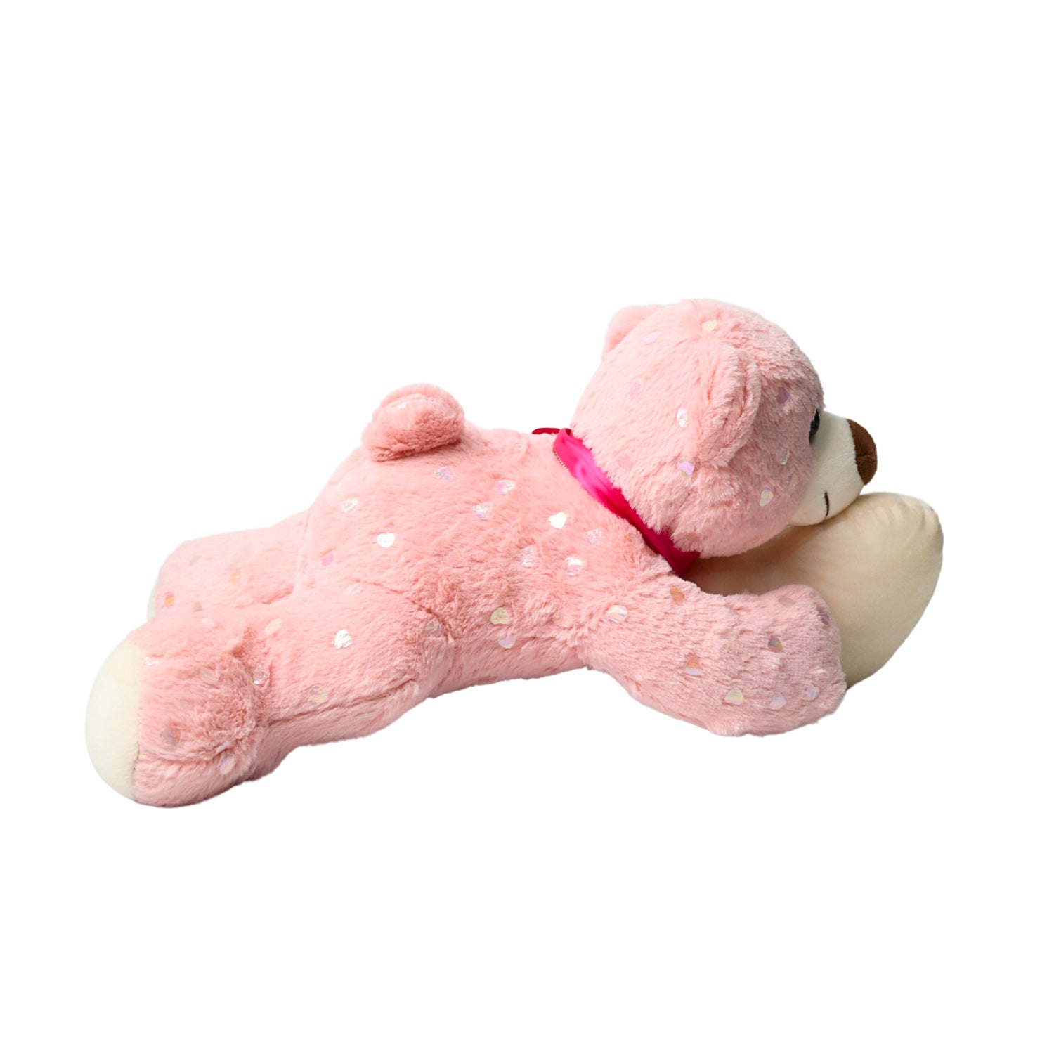 Valentine Pink Teddy Bear With Heart - 21.5CM