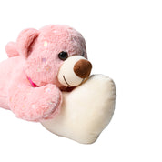 Valentine Pink Teddy Bear With Heart - 21.5CM