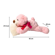 Valentine Pink Teddy Bear With Heart - 21.5CM