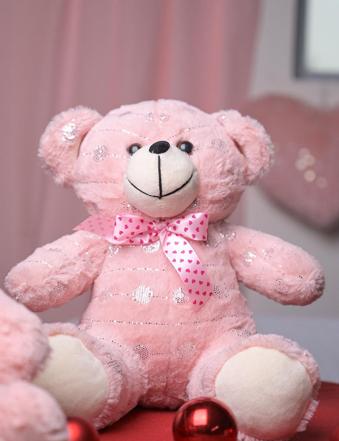 Valentine Teddy Bear Pink Color - 29CM - MARKET99