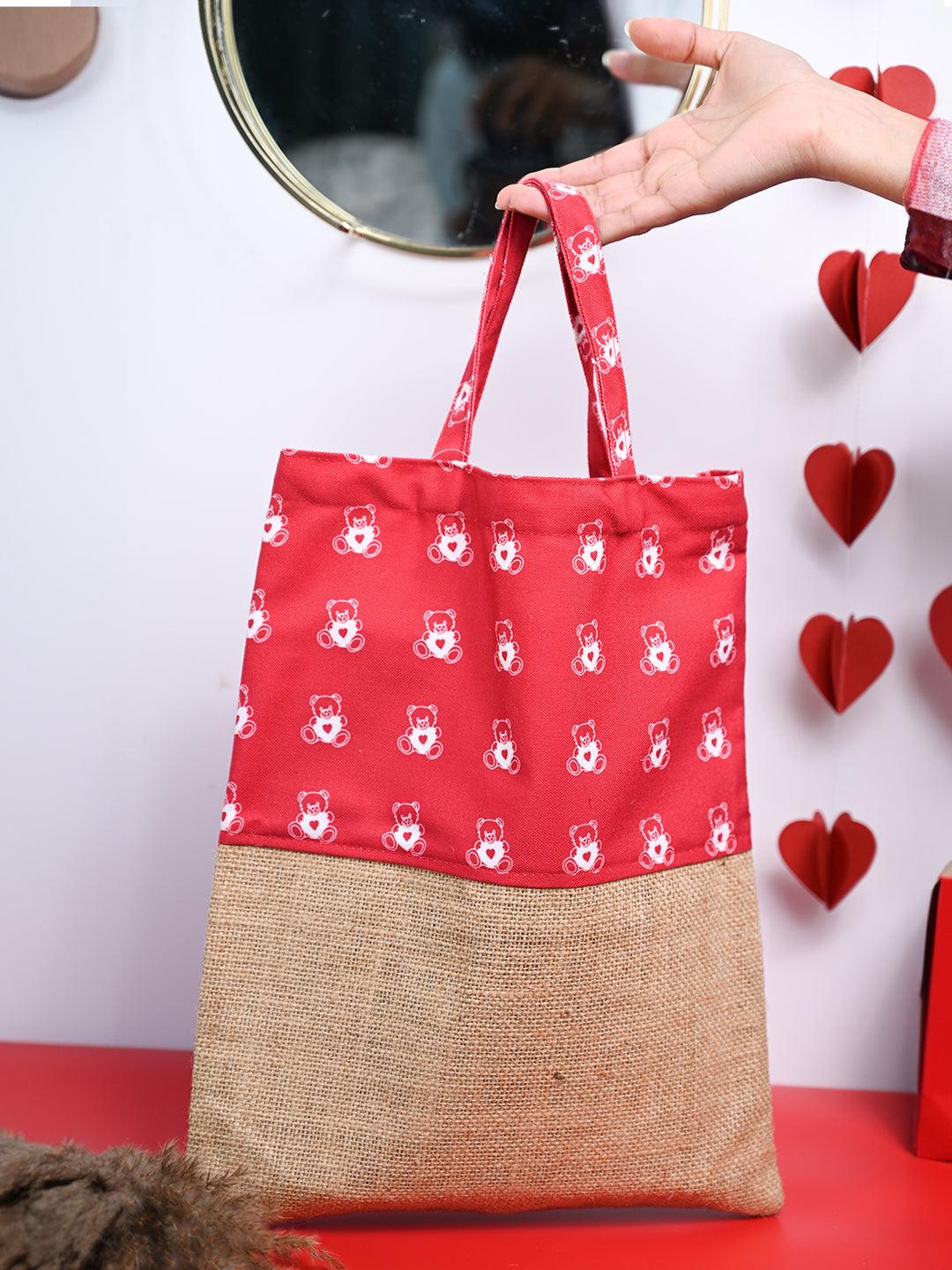 Valentine Gift Bag - Jute Fabric Bag - MARKET99