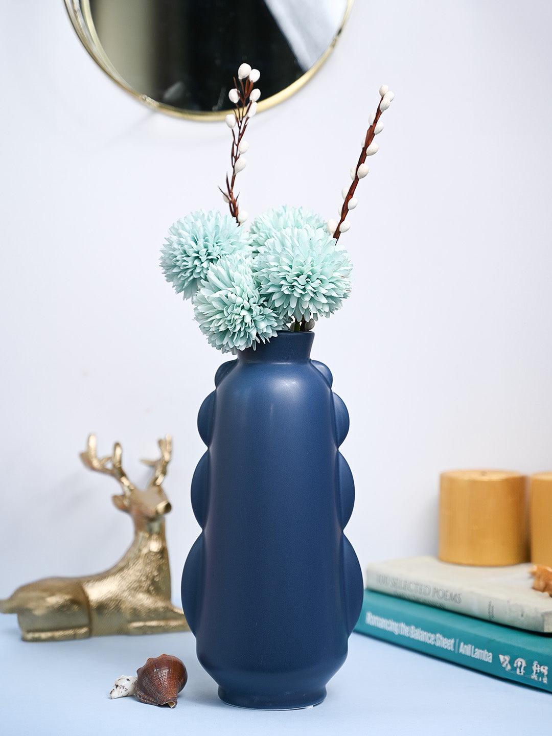 VON CASA Ceramic Blue Vase - MARKET99