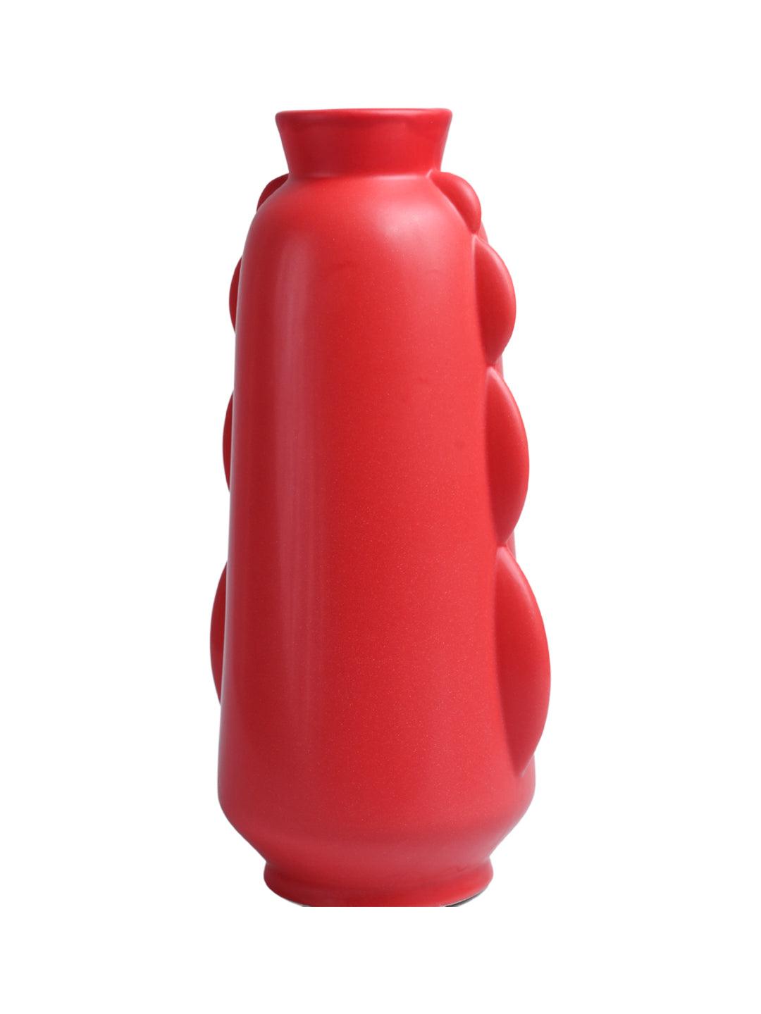 VON CASA Ceramic Red Vase - MARKET99