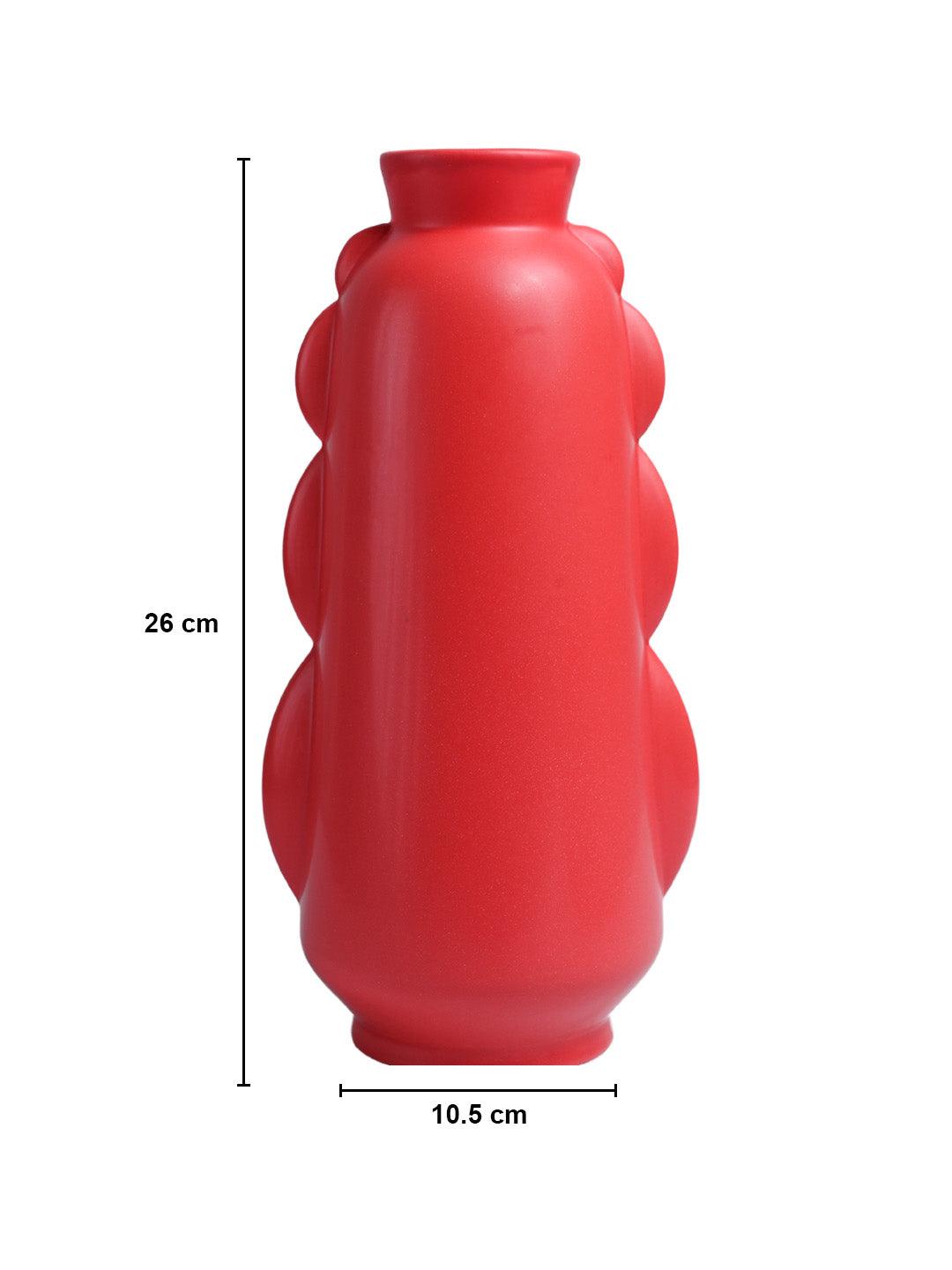 VON CASA Ceramic Red Vase - MARKET99