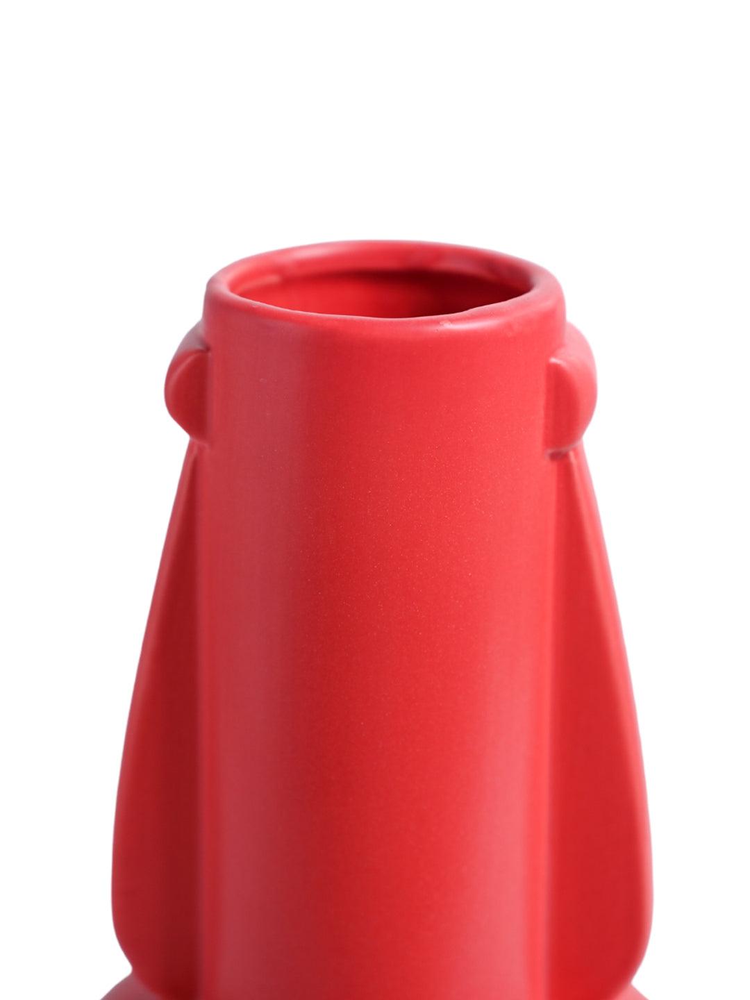 VON CASA Ceramic Red Vase - MARKET99