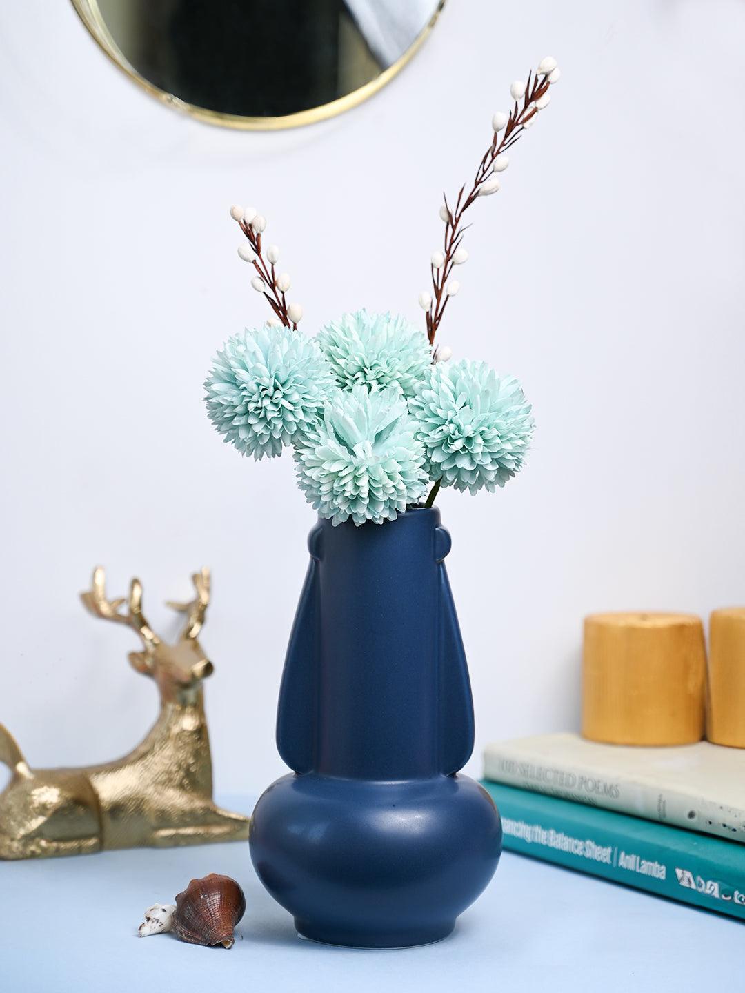 VON CASA Ceramic Blue Vase - MARKET99