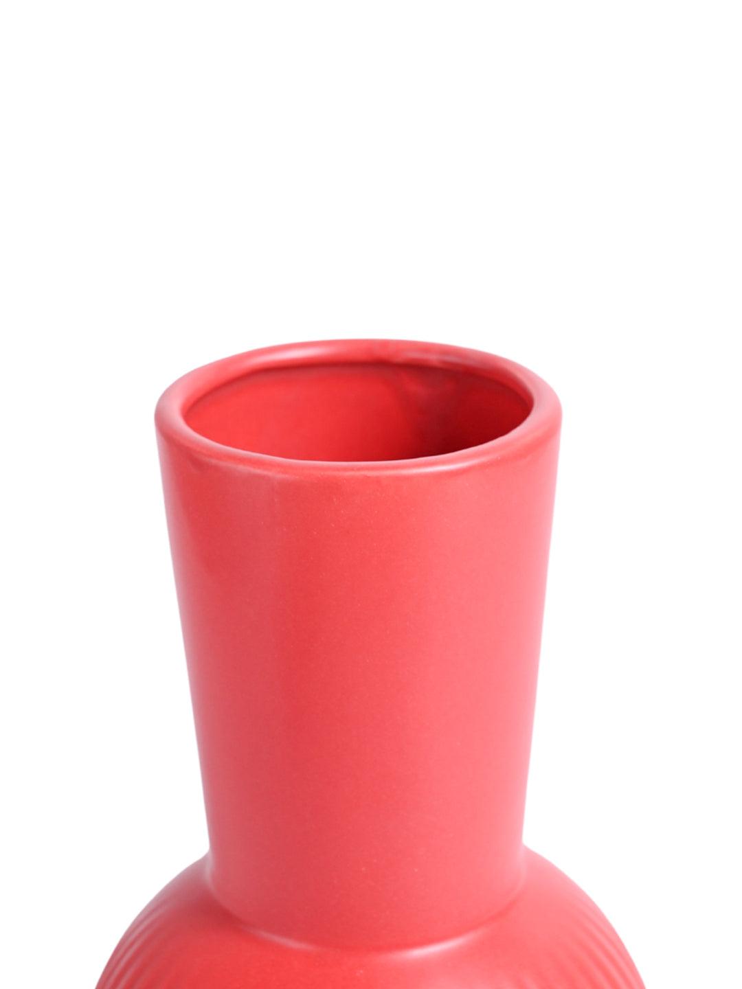 VON CASA Ceramic Red Vase - MARKET99