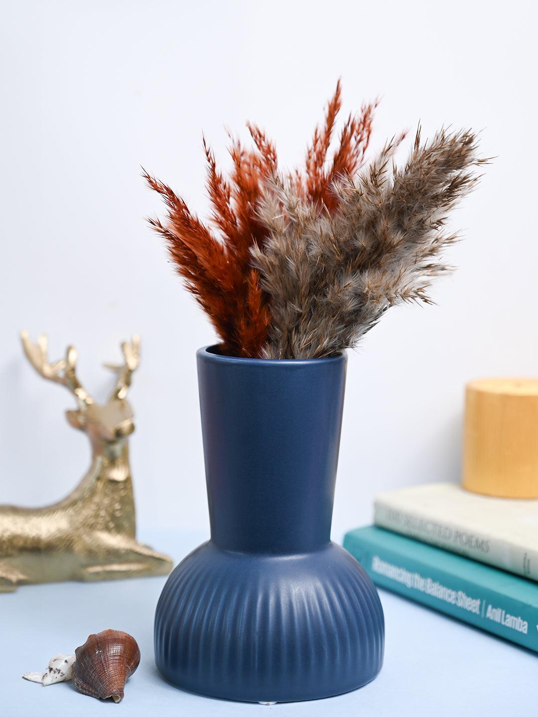 VON CASA Ceramic Blue Vase - MARKET99