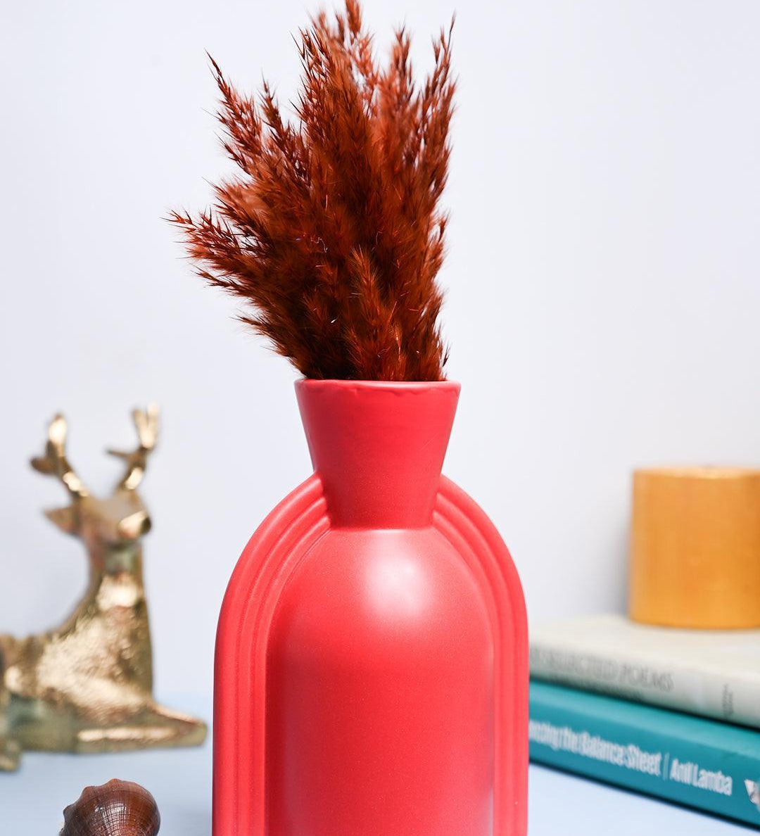 VON CASA Ceramic Red Vase - MARKET99