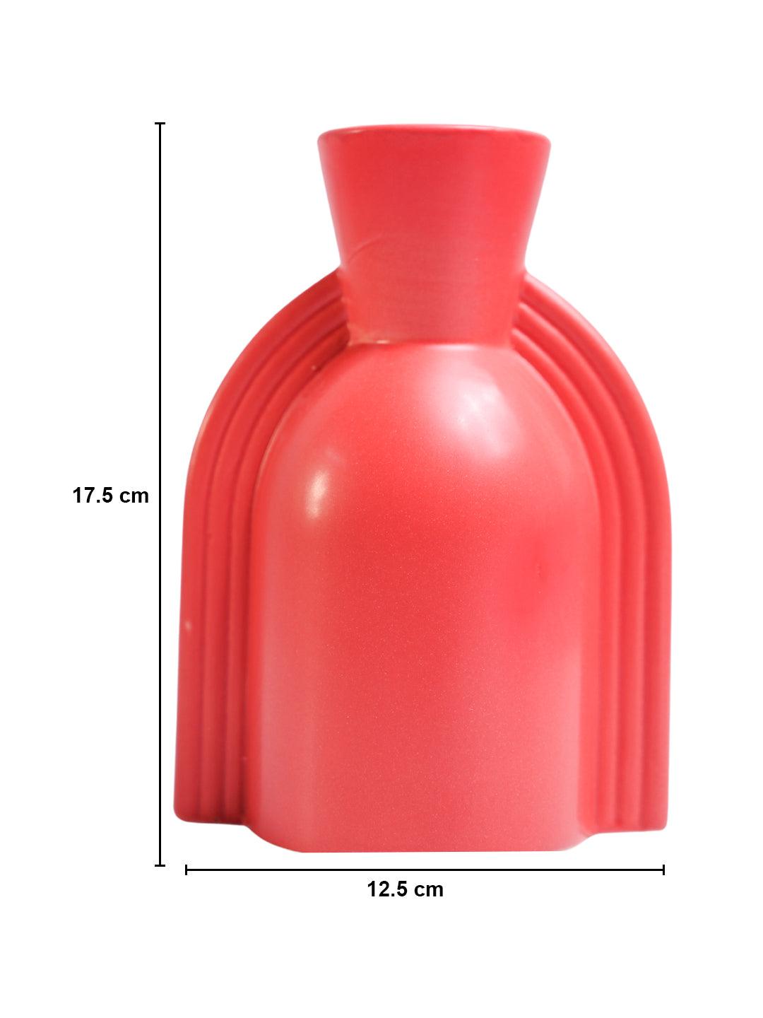 VON CASA Ceramic Red Vase - MARKET99