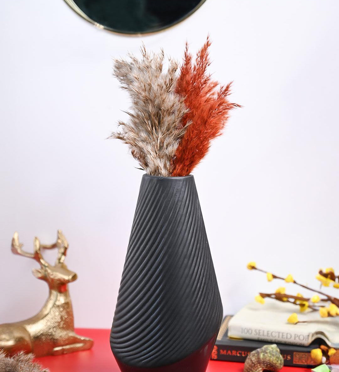 VON CASA Ceramic Black Vase - MARKET99
