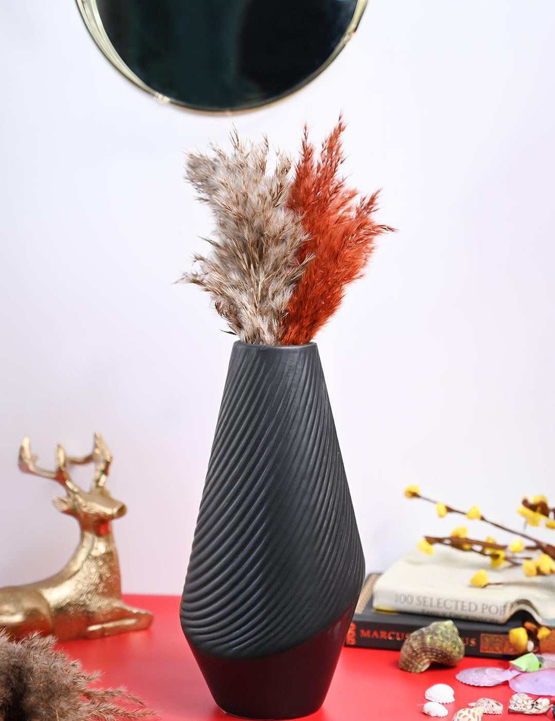 VON CASA Ceramic Black Vase - MARKET99