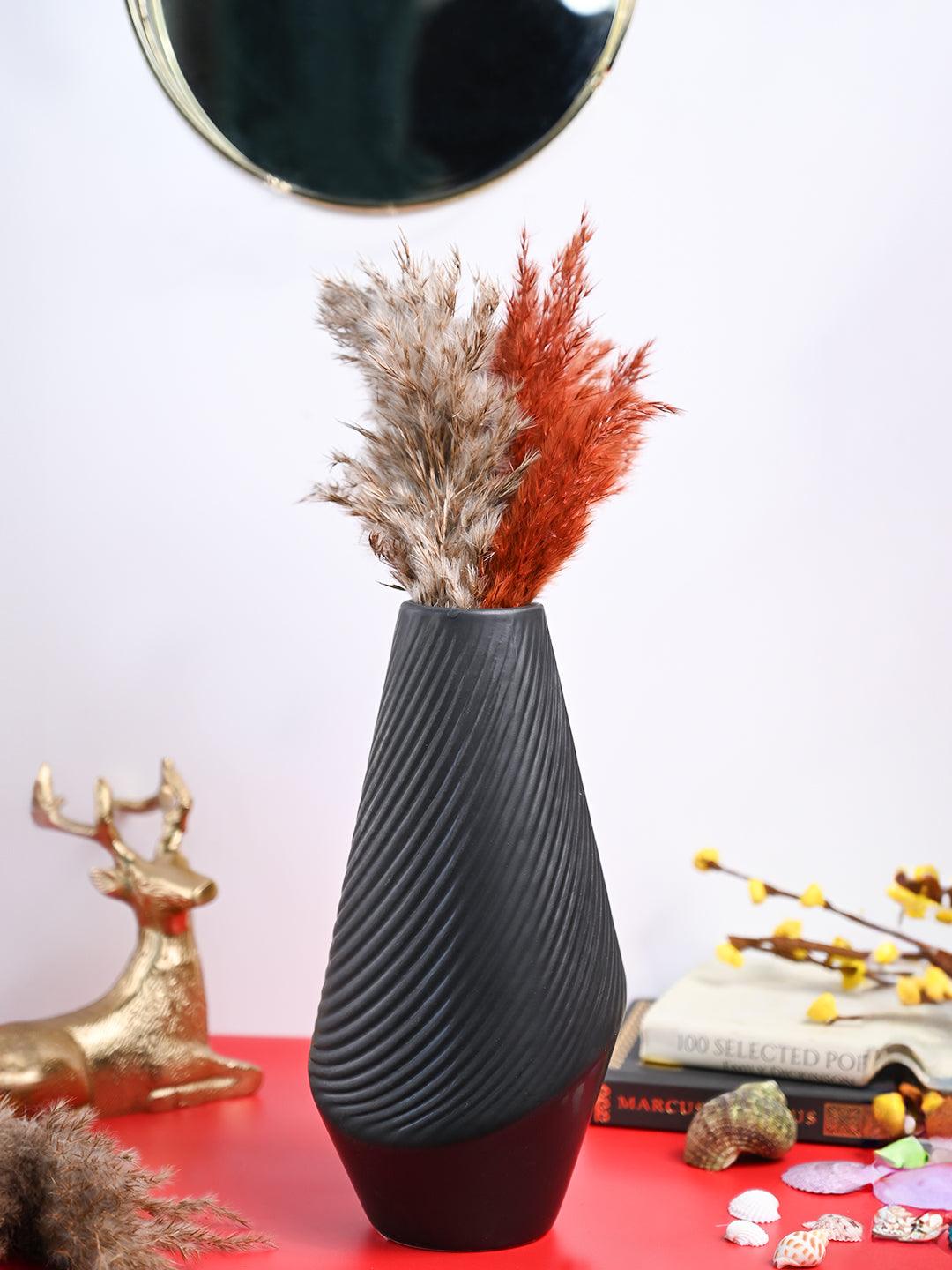 VON CASA Ceramic Black Vase - MARKET99