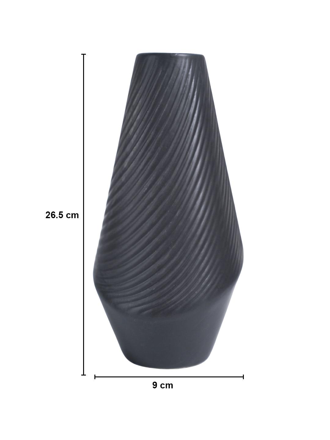 VON CASA Ceramic Black Vase - MARKET99