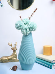 VON CASA Ceramic Sky Blue Vase - MARKET99