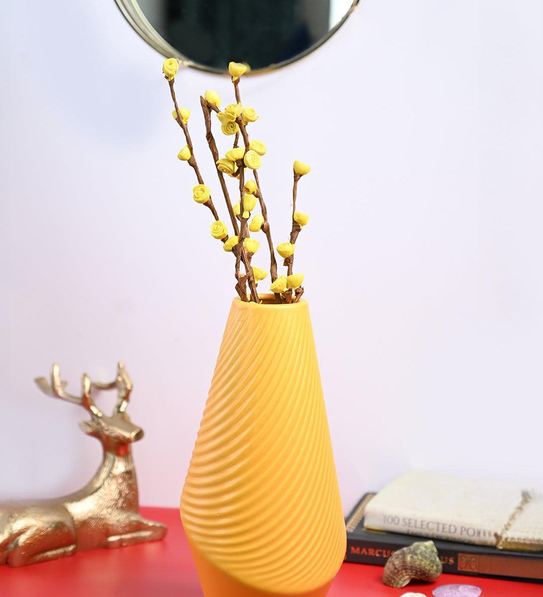 VON CASA Ceramic Yellow Vase - MARKET99