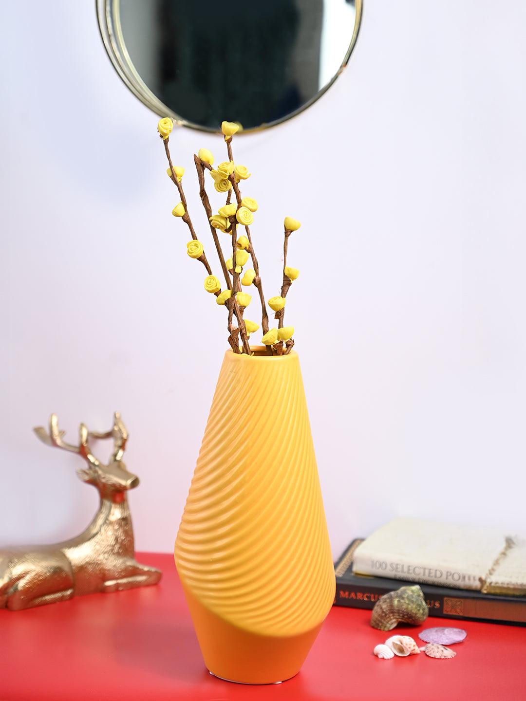 VON CASA Ceramic Yellow Vase - MARKET99