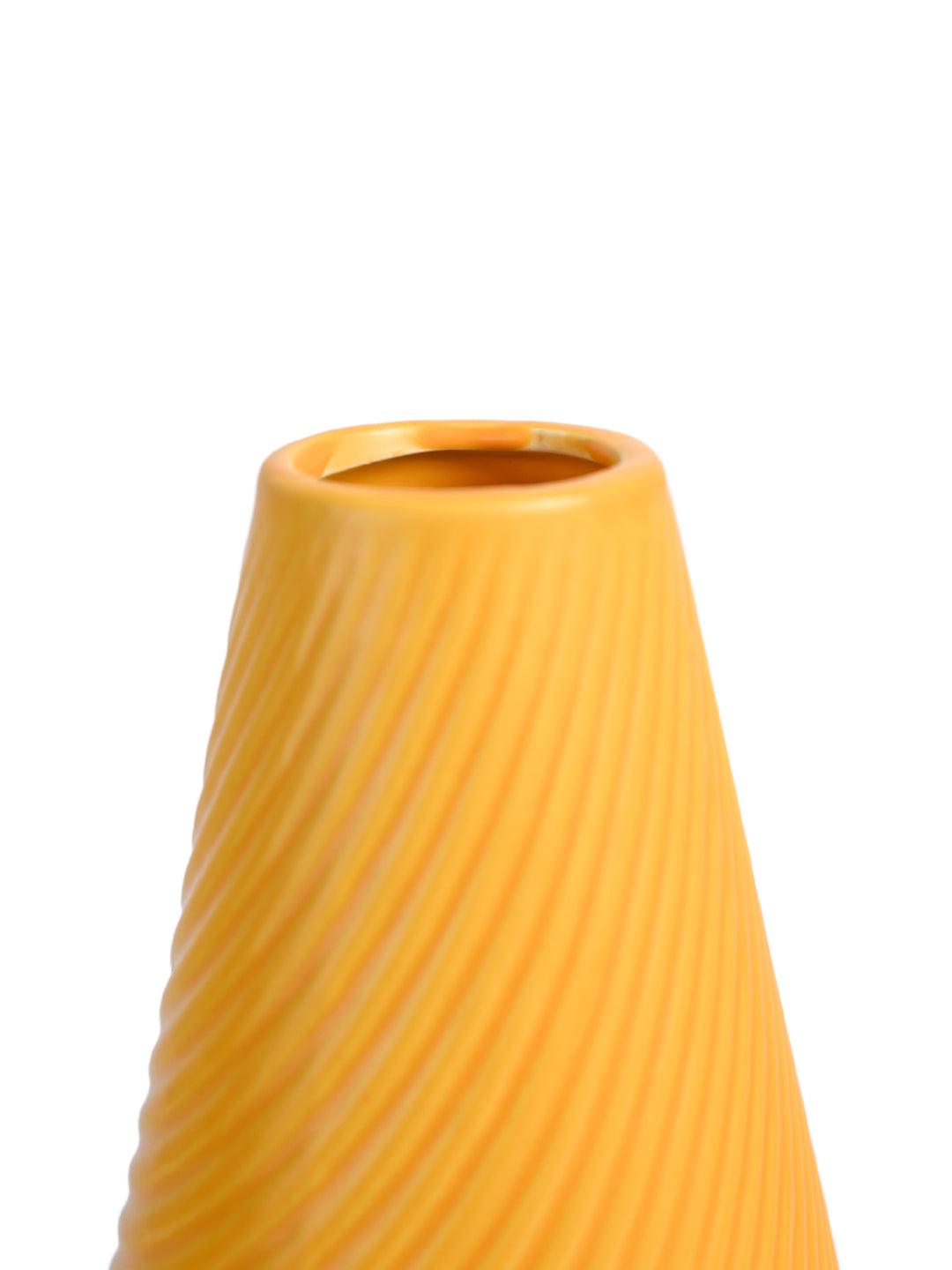 VON CASA Ceramic Yellow Vase - MARKET99