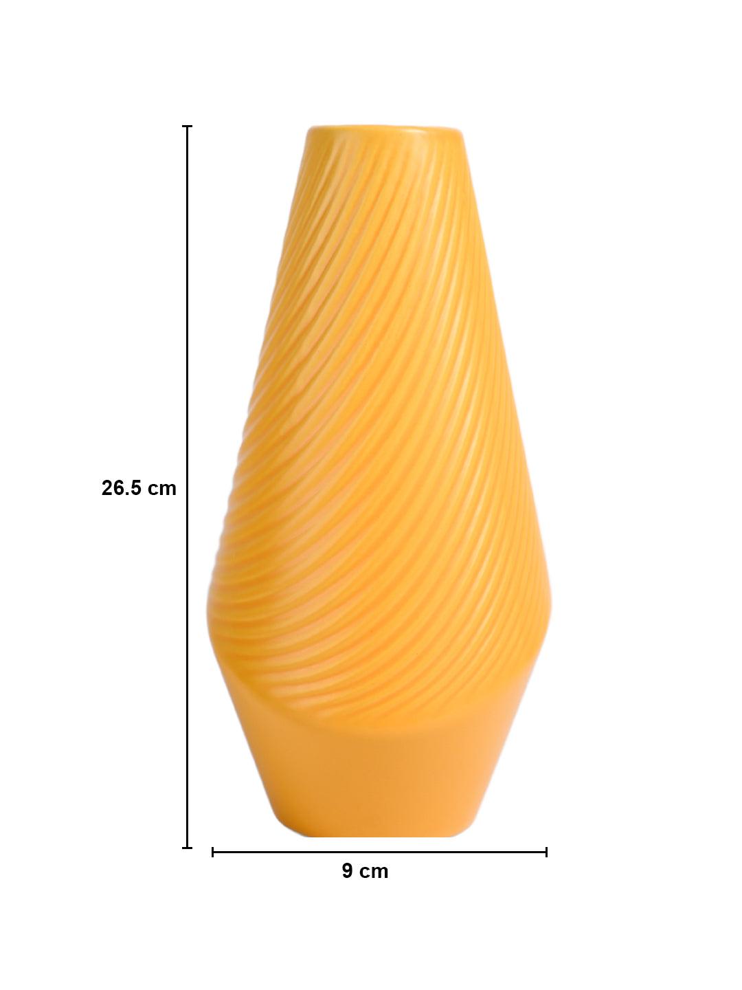 VON CASA Ceramic Yellow Vase - MARKET99