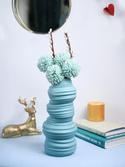 VON CASA Ceramic Sky Blue Vase - MARKET99