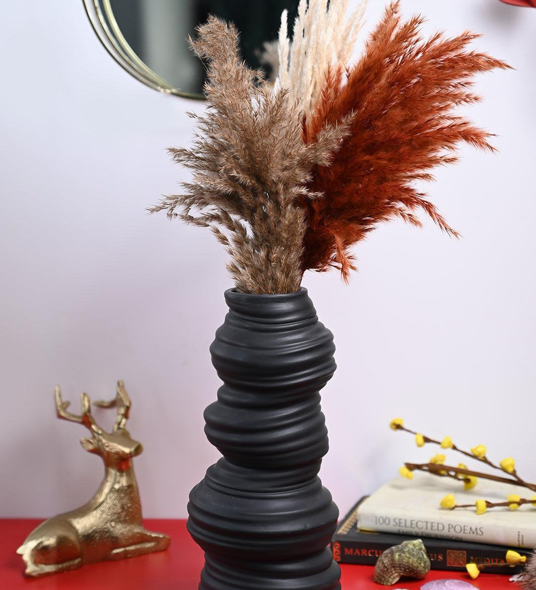 VON CASA Ceramic Black Vase - MARKET99