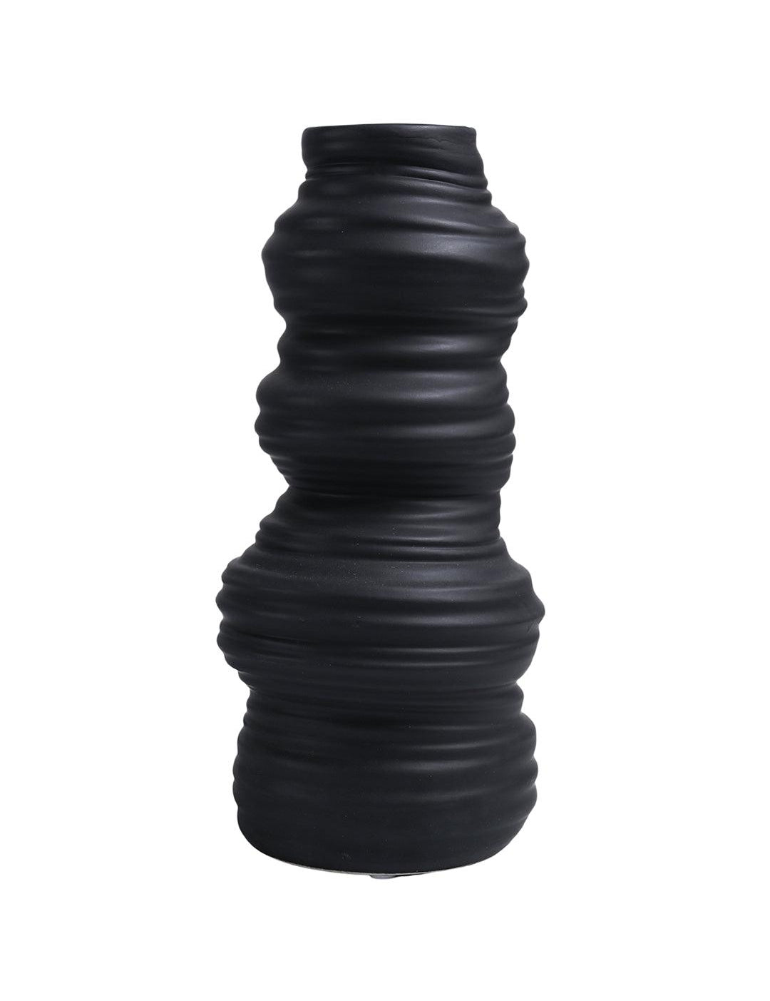 VON CASA Ceramic Black Vase - MARKET99