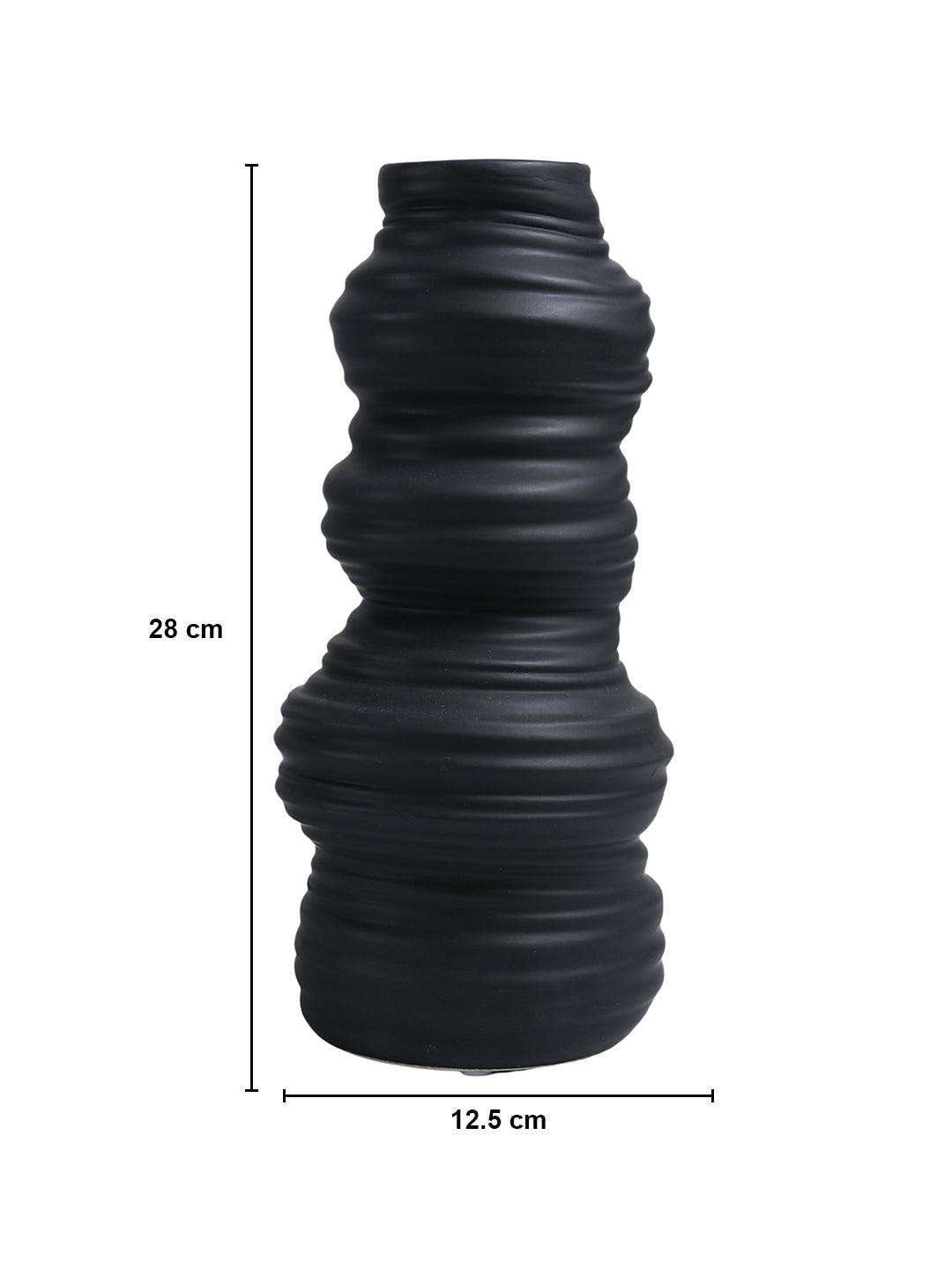 VON CASA Ceramic Black Vase - MARKET99