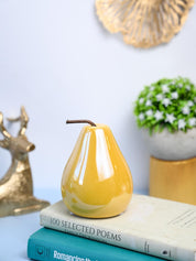 VON CASA Decorative Pear - Ceramic, Yellow - MARKET99