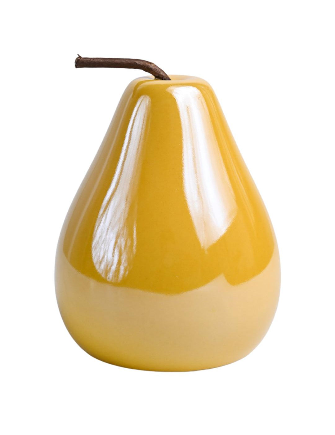 VON CASA Decorative Pear - Ceramic, Yellow - MARKET99