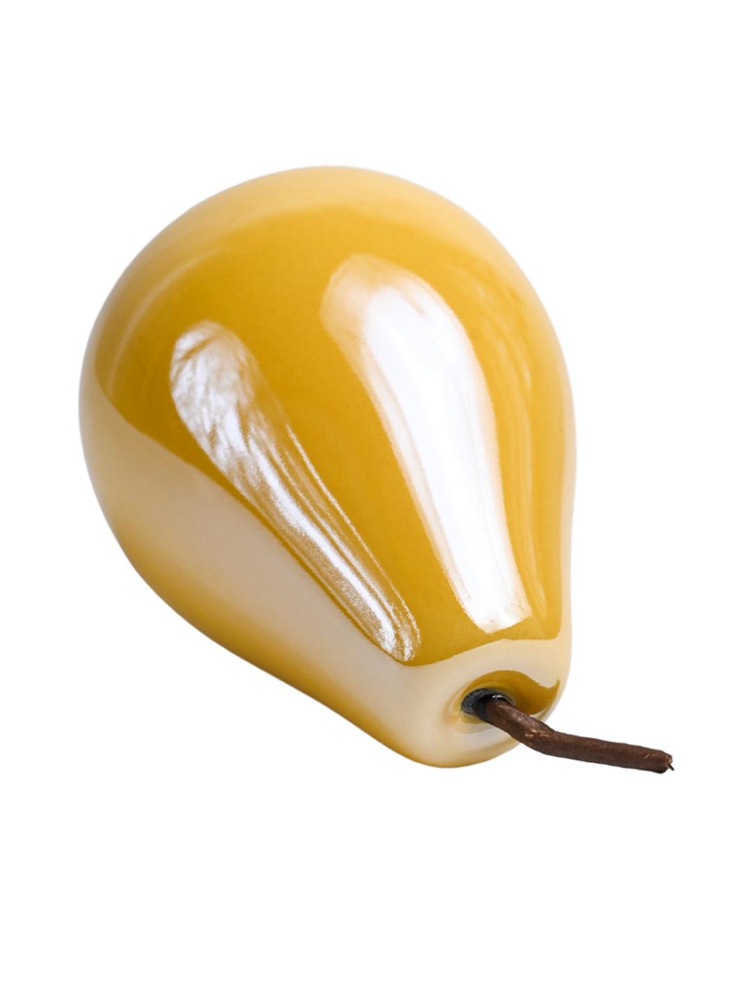 VON CASA Decorative Pear - Ceramic, Yellow - MARKET99