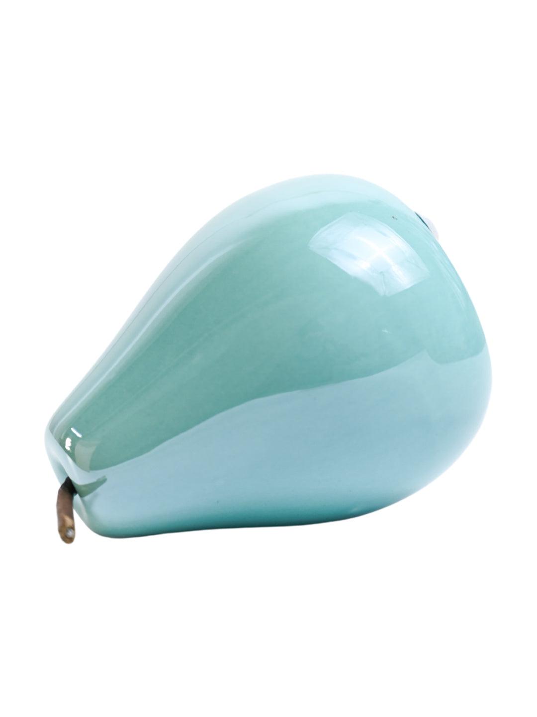 VON CASA Decorative Pear - Ceramic, Sky Blue - MARKET99