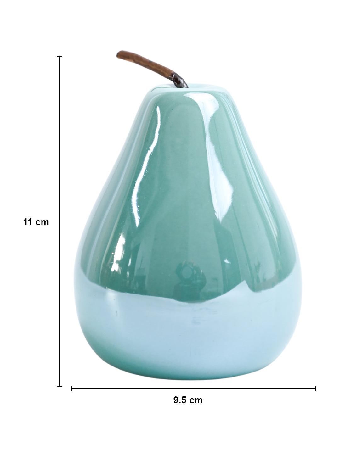 VON CASA Decorative Pear - Ceramic, Sky Blue - MARKET99